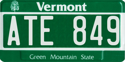 VT license plate ATE849