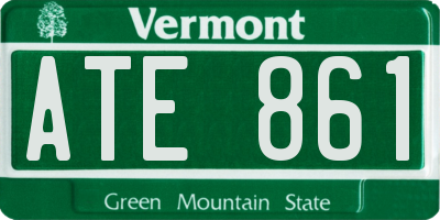 VT license plate ATE861