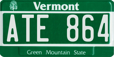 VT license plate ATE864