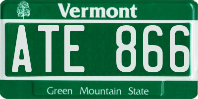 VT license plate ATE866