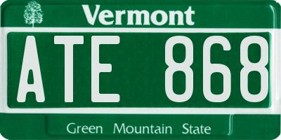 VT license plate ATE868
