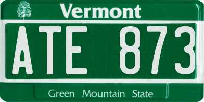 VT license plate ATE873