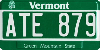 VT license plate ATE879
