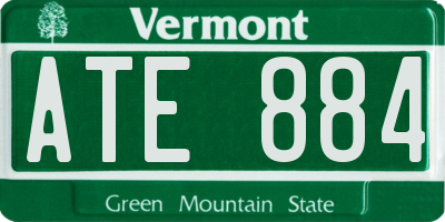 VT license plate ATE884