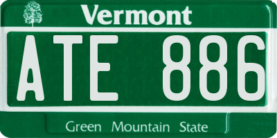 VT license plate ATE886