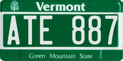 VT license plate ATE887