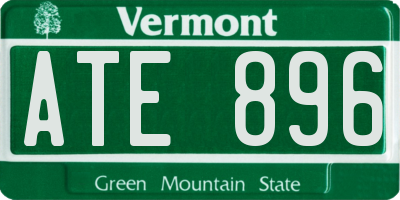 VT license plate ATE896