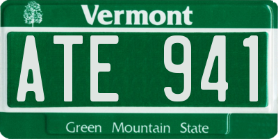 VT license plate ATE941