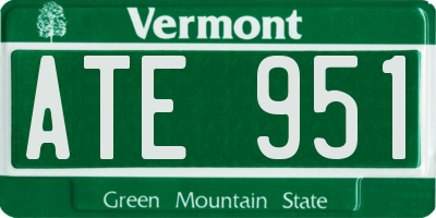 VT license plate ATE951