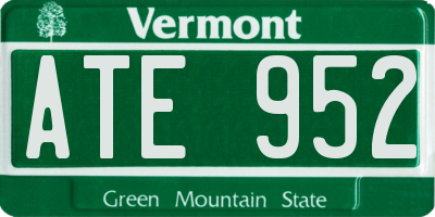 VT license plate ATE952
