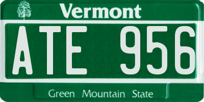 VT license plate ATE956