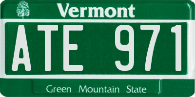 VT license plate ATE971