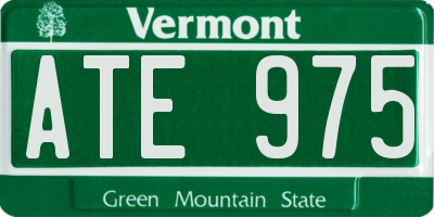VT license plate ATE975