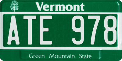 VT license plate ATE978