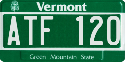 VT license plate ATF120