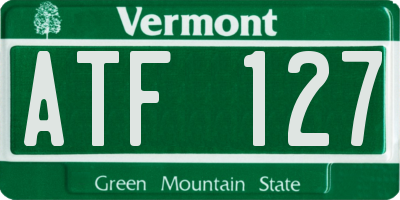 VT license plate ATF127
