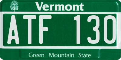 VT license plate ATF130