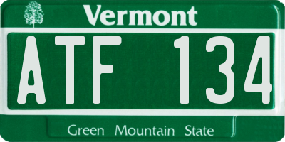 VT license plate ATF134