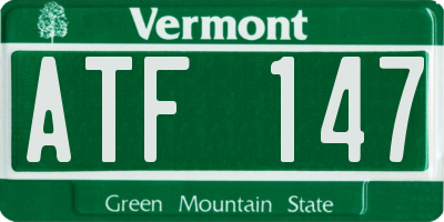 VT license plate ATF147