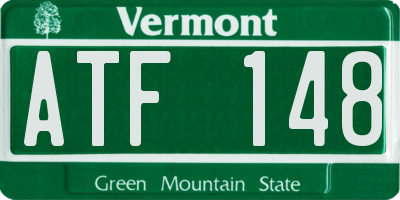 VT license plate ATF148