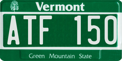 VT license plate ATF150