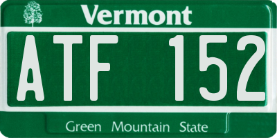 VT license plate ATF152