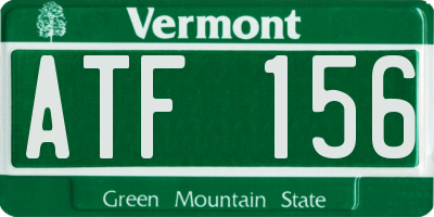 VT license plate ATF156
