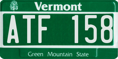 VT license plate ATF158