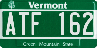 VT license plate ATF162