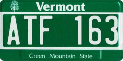 VT license plate ATF163