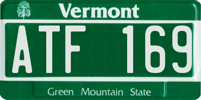 VT license plate ATF169
