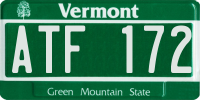 VT license plate ATF172