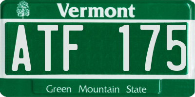 VT license plate ATF175