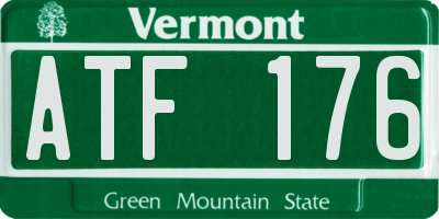 VT license plate ATF176