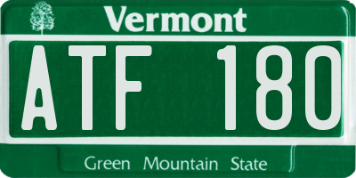 VT license plate ATF180