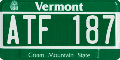 VT license plate ATF187