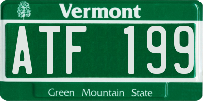 VT license plate ATF199