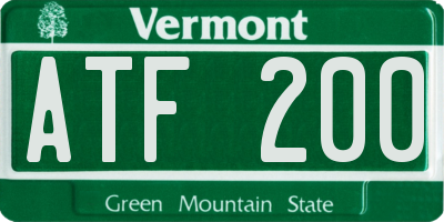 VT license plate ATF200