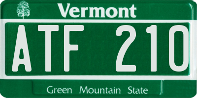 VT license plate ATF210