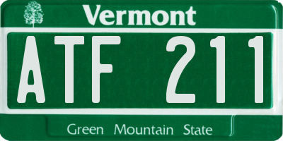 VT license plate ATF211