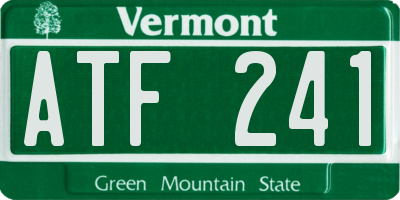 VT license plate ATF241