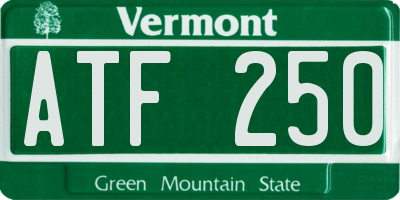 VT license plate ATF250