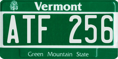 VT license plate ATF256