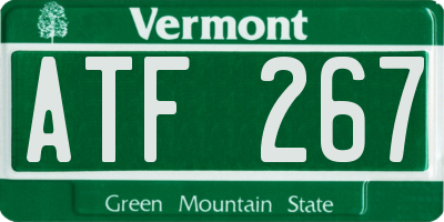 VT license plate ATF267