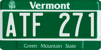 VT license plate ATF271