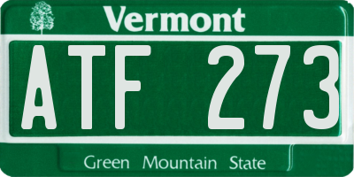 VT license plate ATF273
