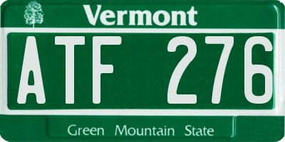 VT license plate ATF276