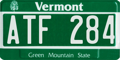 VT license plate ATF284
