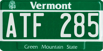 VT license plate ATF285