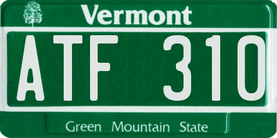 VT license plate ATF310